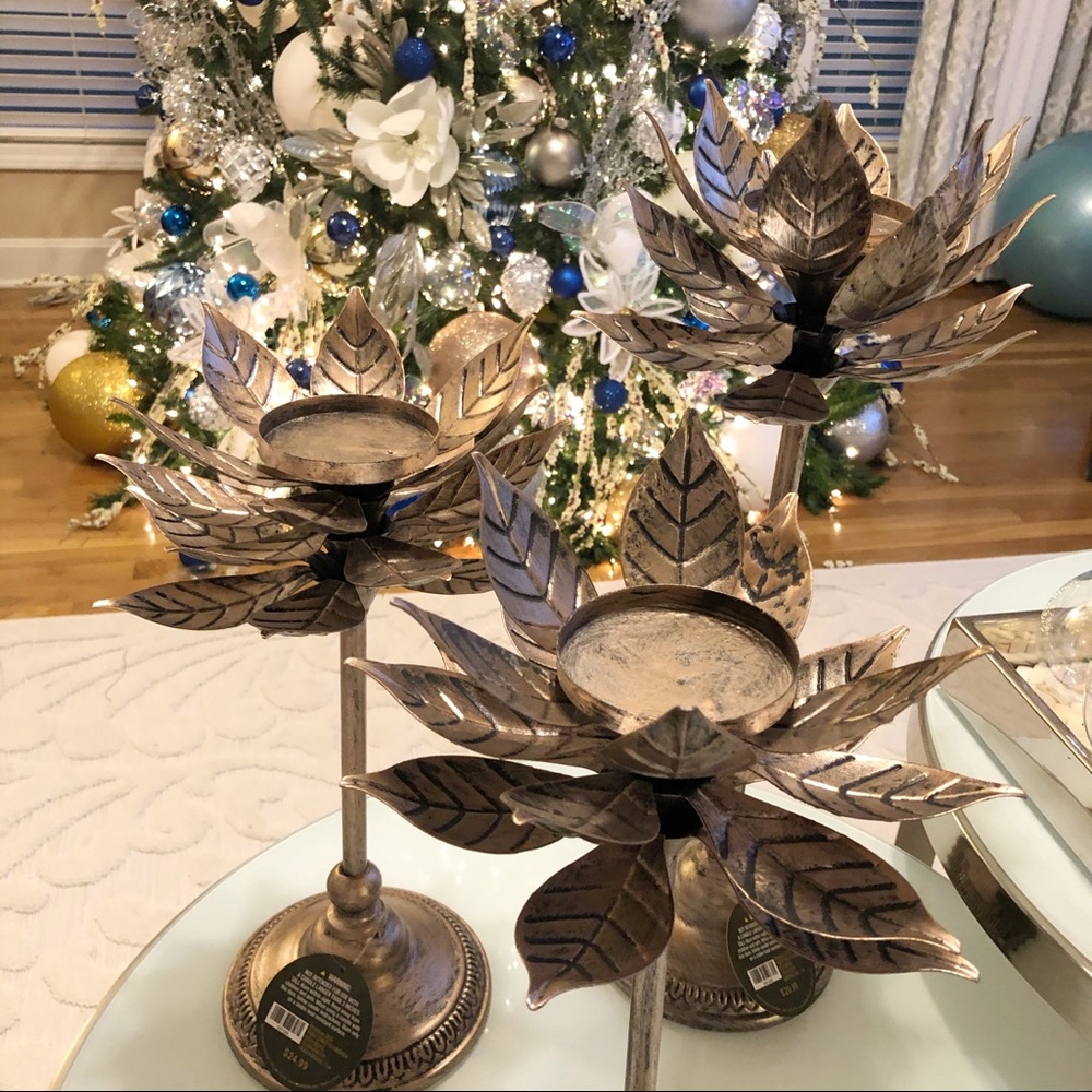 Christmas candle holders set